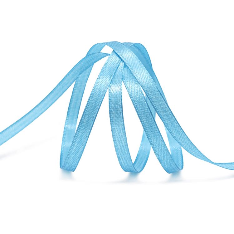 Лента атласная 0,6см*22,86м (136 ярко-голубой) — PalitraMastera