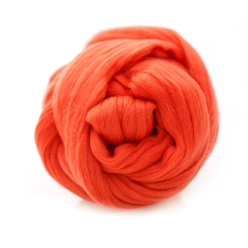 Тонкая шерсть 100% багряный 131,100гр мериносовая для валяния фото 1 &mdash; PalitraMastera