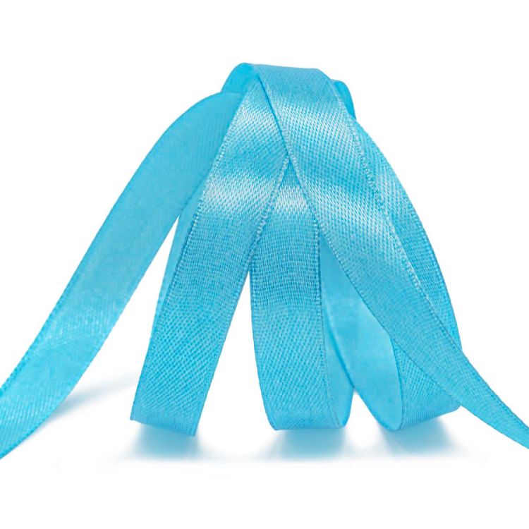 Лента атласная 2,5см*22,86м (136 ярко-голубой) — PalitraMastera