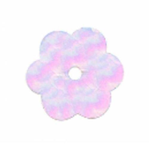 Пайетки "цветочки" 10мм, "Астра" 10г (319 св.-розовый перламутр) фото 1 — PalitraMastera