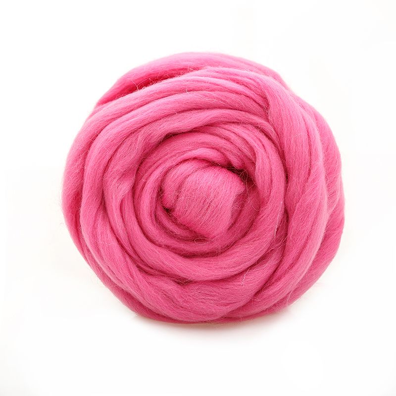 Пряжа ТР ГЛ Полутонкая  для валяния 100% шерсть 100 гр №0570 светлая фуксия фото 1 &mdash; PalitraMastera