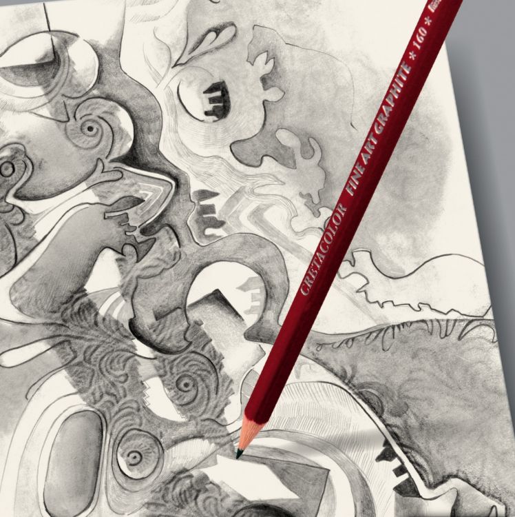 00 Профессиональный чернографитовый карандаш HB  &quot;CLEOS&quot;, шестигранный корпус — PalitraMastera