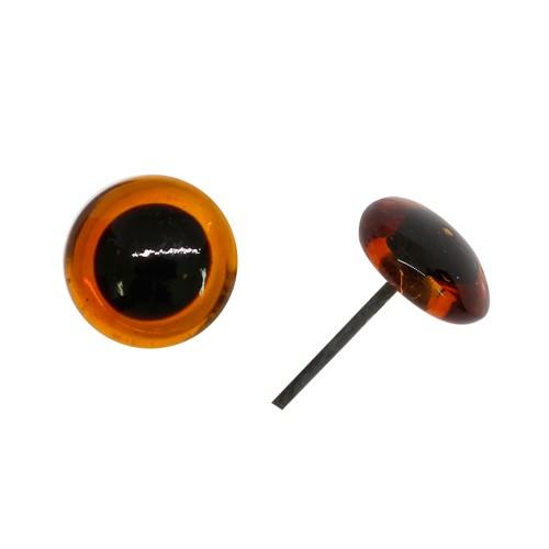 25534 Глазки 9мм на металл.ножке, цв.коричневый, упак/6шт &mdash; PalitraMastera