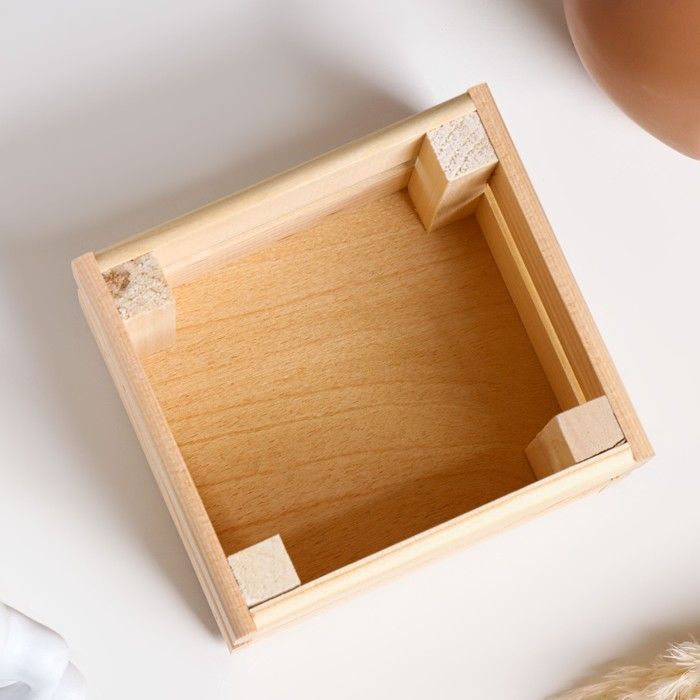 Кашпо деревянное 12*11*9 см "Однушка Лайт", двухреечное, натуральный Дарим Красиво 4473969 &mdash; PalitraMastera