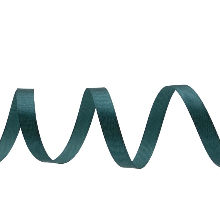 Лента атласная 2,5см*22,86м (124 темная бирюза) — PalitraMastera