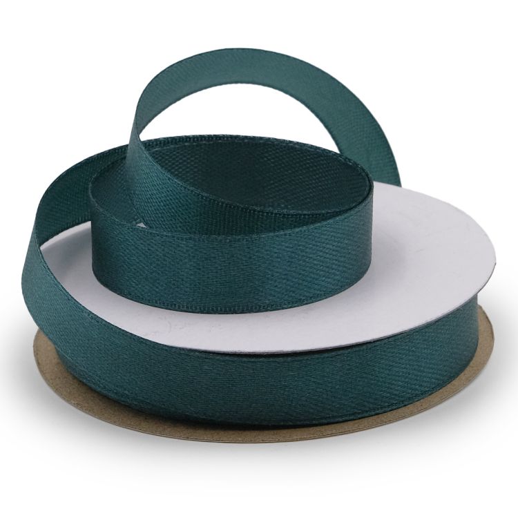 Лента атласная 2,5см*22,86м (124 темная бирюза) — PalitraMastera