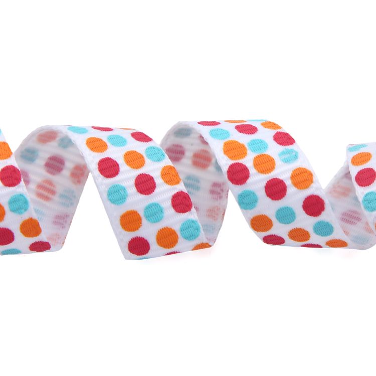 Лента декоративная для творчества 'Точки 1' 10мм*1м, репс — PalitraMastera