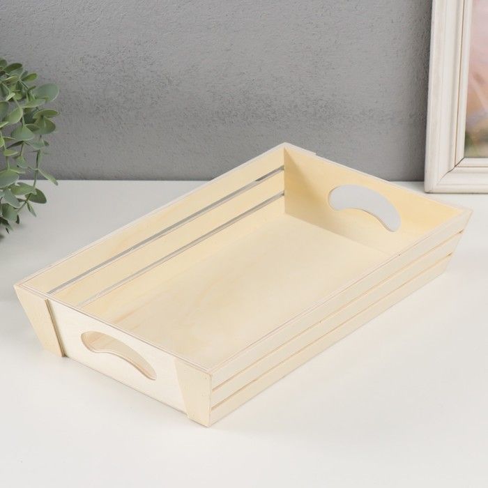 Основа для росписи дерево «Поднос», для творчества, декора, 32.5*20*6 см — PalitraMastera