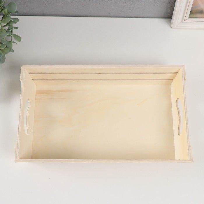 Основа для росписи дерево «Поднос», для творчества, декора, 32.5*20*6 см — PalitraMastera