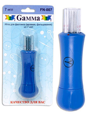 Иглы для шитья ручные "GAMMA" для валяния (фелтинга) FN-007 в блистере фото 1 &mdash; PalitraMastera
