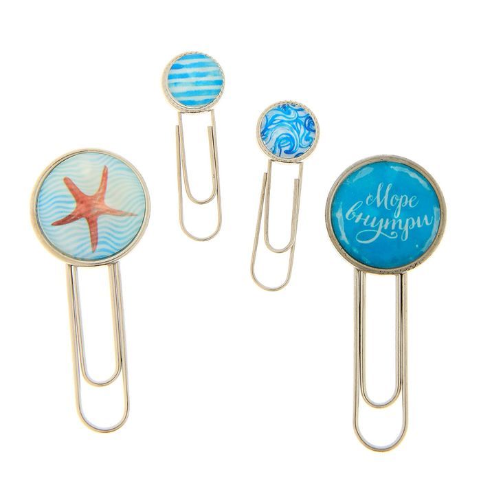 Набор скрепок для скрапбукинга &quot;Мое море&quot;, (4 шт), 7 х13 см 1221844 — PalitraMastera