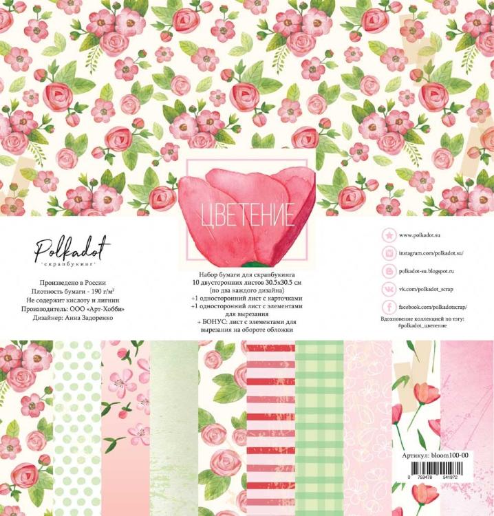 Набор бумаги &quot;Цветение&quot; 12 листов — PalitraMastera