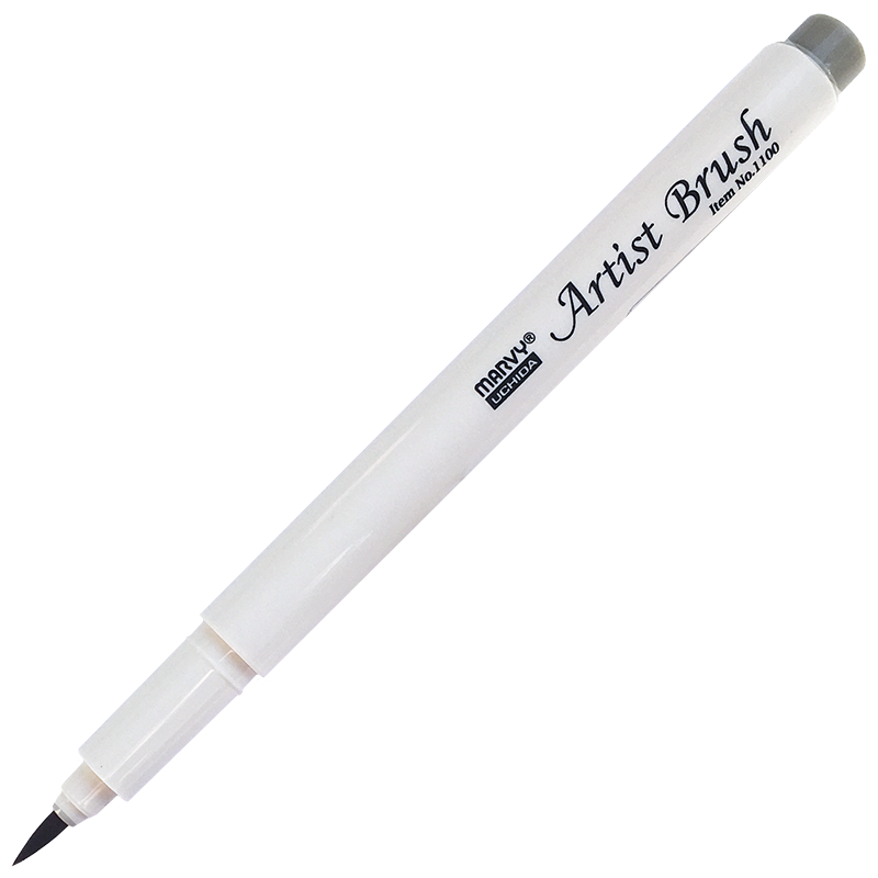 Маркер-кисть, акварельные чернила на водной основе Oyster Grey MAR1100/38 /Marvy фото 1 — PalitraMastera