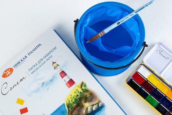 Ведро для воды &quot;Сонет&quot;, складное, ткань, диаметр 14 см, высота 12 см — PalitraMastera