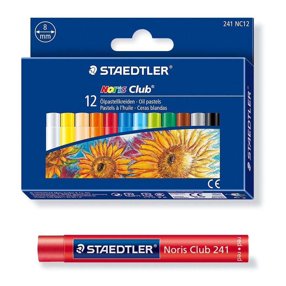 Пастель масляная Noris Club 241, в бумажной манжетке, 12 цв., в картонной коробке фото 1 &mdash; PalitraMastera