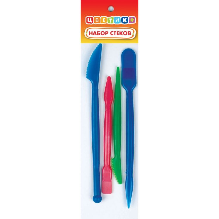 Набор стеков для лепки &quot;Цветик&quot;, 4 штуки, с европодвесом — PalitraMastera