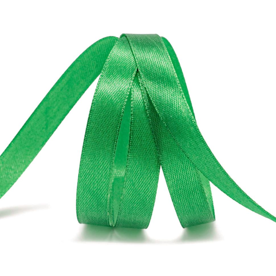 Лента атласная 2,5см*22,86м (092 зеленый) фото 1 — PalitraMastera