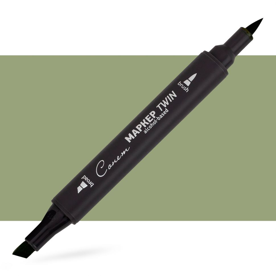 Маркер спиртовой Сонет Twin Brush, кремово-зеленый фото 1 — PalitraMastera