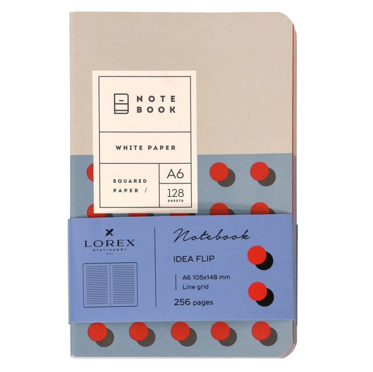 Блокнот А6 128 л. кл. LOREX IDEA FLIP шв-клеев. экокожа мат. лам. &mdash; PalitraMastera
