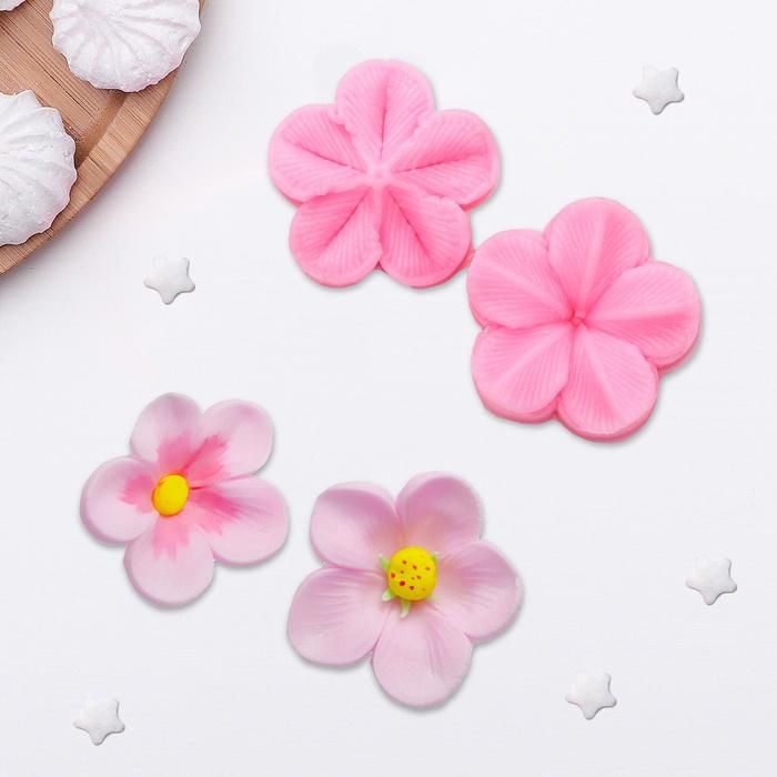 Молд силиконовый «Цветок», 2 части, 4х,9 см, цвет МИКС фото 1 &mdash; PalitraMastera