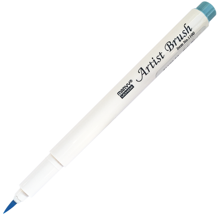 Маркер-кисть, акварельные чернила на водной основе Pale Blue MAR1100/53 /Marvy — PalitraMastera