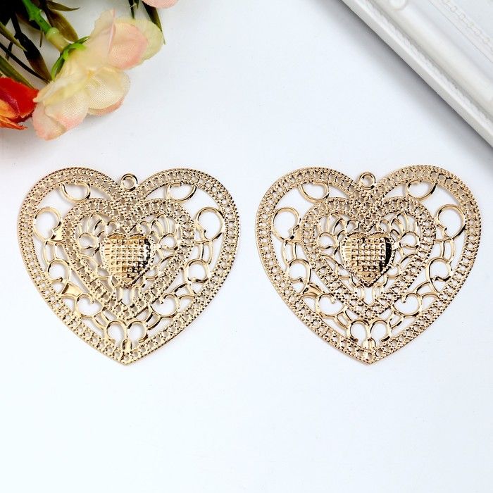 Декор "Сердца", в наборе 2 шт фото 1 — PalitraMastera