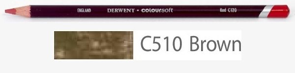 Цветной карандаш Coloursoft, мягкий, С510 коричневый, круглый корпус 8 мм, грифель - 4 мм. фото 1 &mdash; PalitraMastera