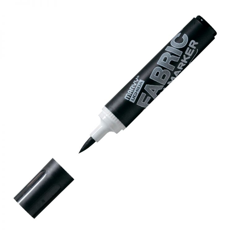 Маркер-кисть для светлых тканей чер. MAR722/1 /Marvy — PalitraMastera