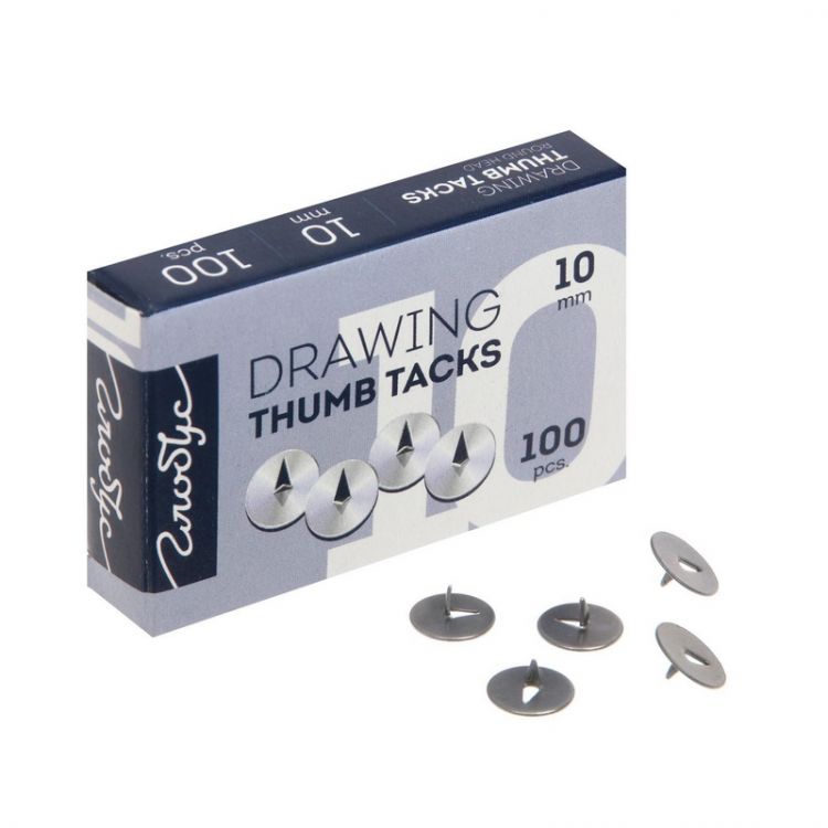 Кнопки канцелярские 10мм, 100шт., карт. упак./Глобус — PalitraMastera