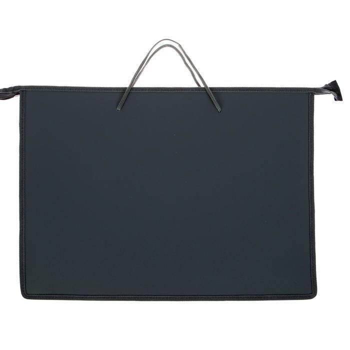 Папка А2 с ручками, 640 х 470мм, пластик, молния сверху, ПМ-А2-35, серая фото 1 — PalitraMastera