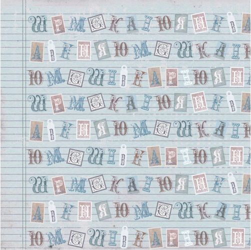 Бумага для скрапбукинга "Малыш и малышка" букварь для мальчика "Craft Premier" АКЦИЯ!!!--- фото 1 &mdash; PalitraMastera