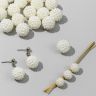 Бусины пластиковые «Жемчуг», шарик, d=1 см, набор 10 г, белые фото 3 &mdash; PalitraMastera