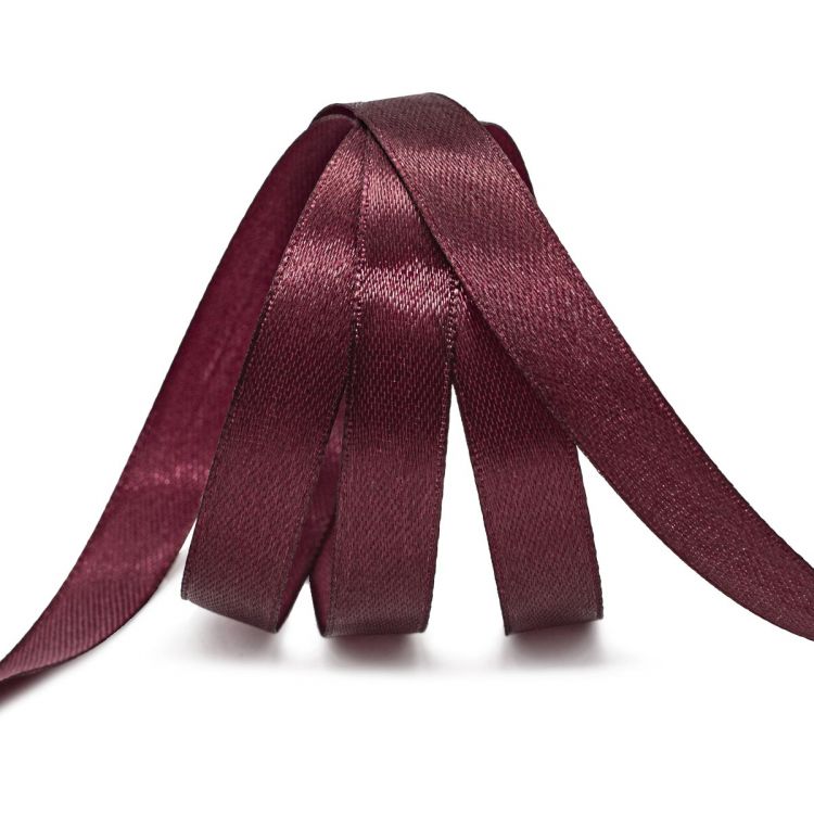 Лента атласная 1,2см*22,86м (030 т. бордовый) — PalitraMastera