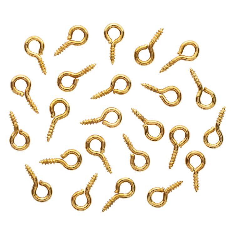 FIN2150 Штифты винтовые, 8*4mm, 1 шт Астра (золото) — PalitraMastera