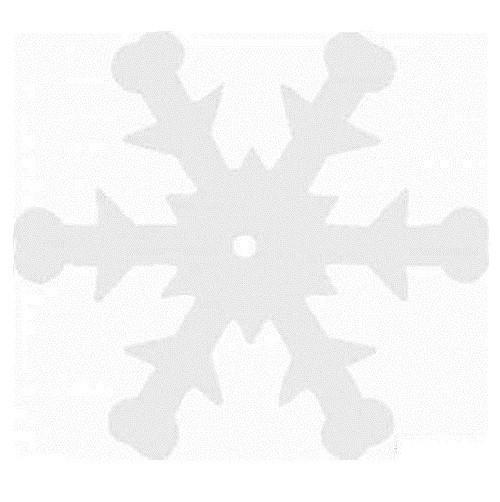 Пайетки "снежинки" 24мм, "Астра" 10г (L010 белый матовый) фото 1 — PalitraMastera