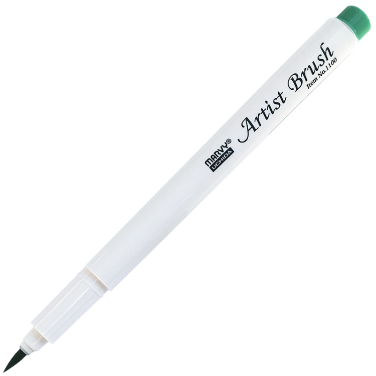 Маркер-кисть, акварельные чернила на водной основе Pale Green MAR1100/34 /Marvy — PalitraMastera