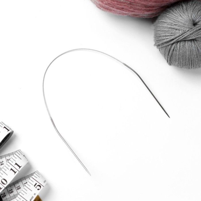 Спицы круговые, для вязания, с металлическим тросом, d = 2 мм, 10/40 см — PalitraMastera
