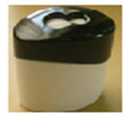 Точилка пласт двойная/с контейнер/черно-прозр/Австрия — PalitraMastera