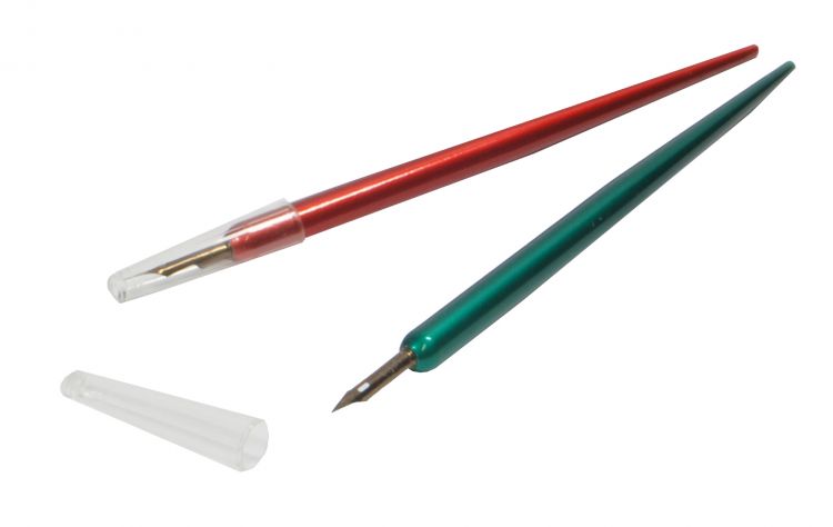 Держатель + перо для калиграфии, цвета корпуса красный или зеленый в ассортименте Кретаколор — PalitraMastera