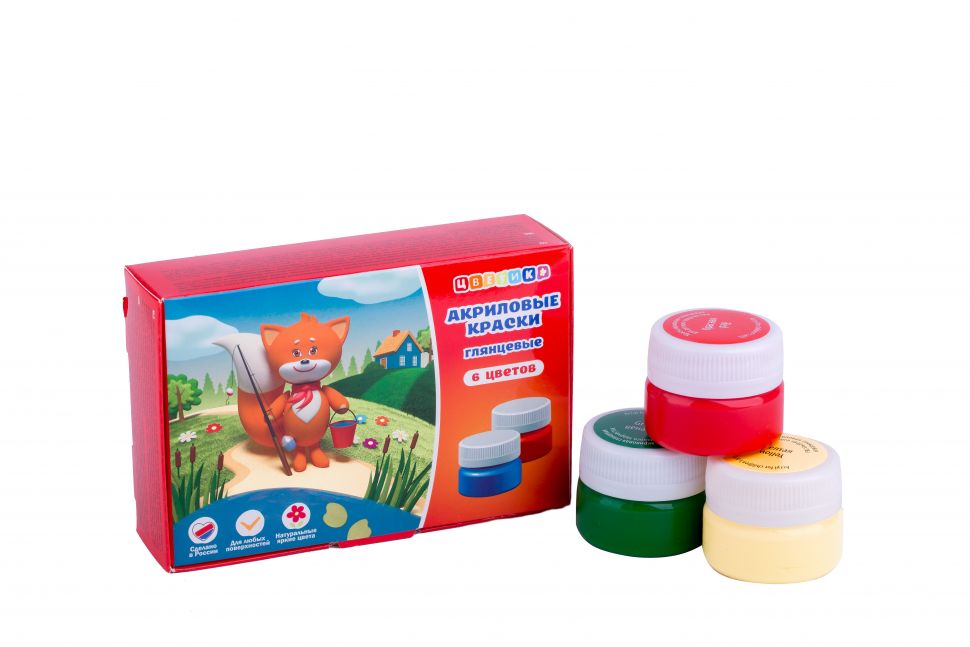 Набор глянцевого акрила Цветик 6*20мл--- фото 1 &mdash; PalitraMastera