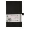 Скетчбук для набросков "Ладога", черный, жесткая обложка с резинкой, 140 г/м2, 13х21см, 80 листов, цвет бумаги слоновая кость фото 1 &mdash; PalitraMastera
