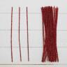 Проволока с ворсом для поделок "Блеск", набор 50 шт, размер 1 шт: 30х0,6 см, цвет красный фото 1 &mdash; PalitraMastera