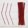 Проволока с ворсом для поделок "Блеск", набор 50 шт, размер 1 шт: 30х0,6 см, цвет красный фото 2 &mdash; PalitraMastera