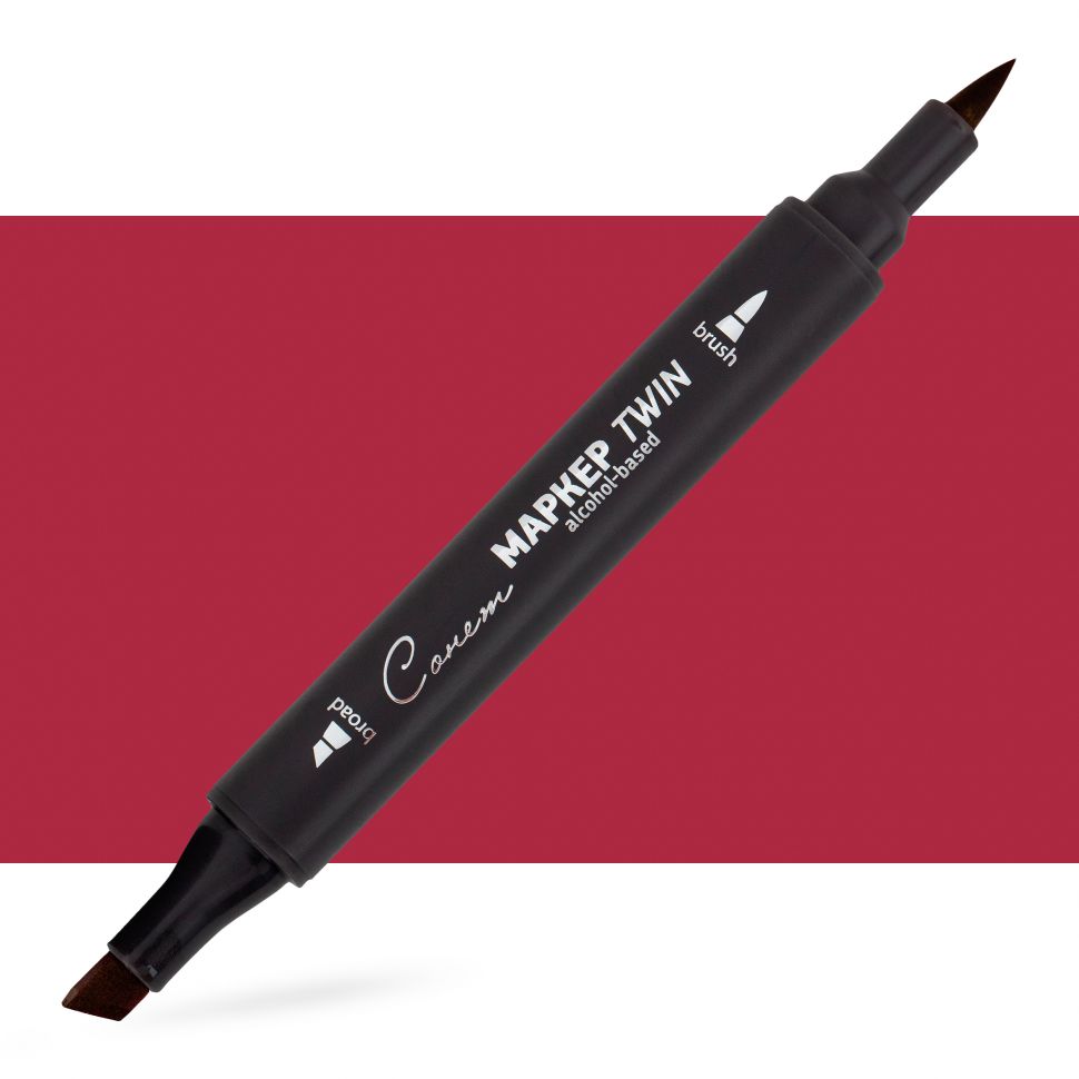 Маркер спиртовой Сонет Twin Brush, красный старый фото 1 &mdash; PalitraMastera