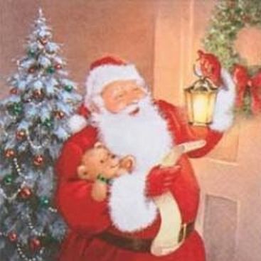 Салфетки бумажные для декупажа, 33х33 см, "Список Санты" фото 1 &mdash; PalitraMastera