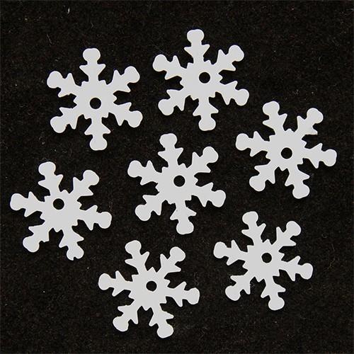 Пайетки "снежинки" 13мм, "Астра" 10г (L010 белый) фото 1 — PalitraMastera