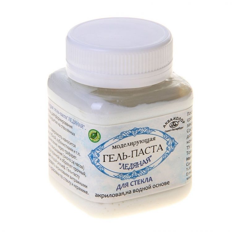 Паста Имитация Стекла 3D гелевая, акрил на водной основе 80мл &quot;Ледяная&quot; — PalitraMastera