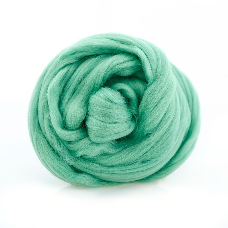Пряжа ТР ГЛ Тонкая  для валяния, 100% мериносовая шерсть 100 г, зеленое яблоко фото 1 &mdash; PalitraMastera
