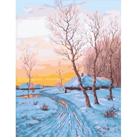 Картина по номерам GX 34591 Зимняя дорога 40*50 --- фото 1 — PalitraMastera