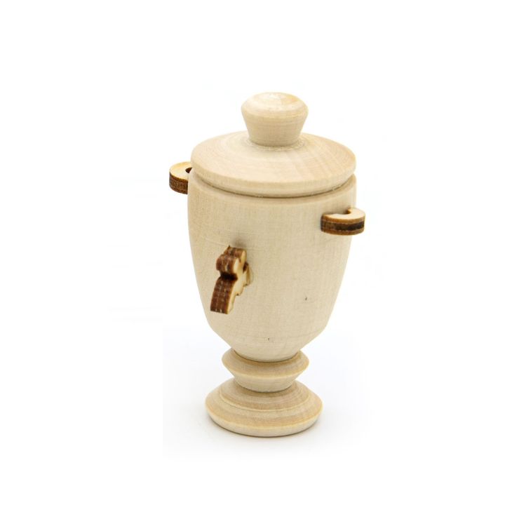Деревянная заготовка Самовар, 1шт., h6,3*3,8*3,5см &mdash; PalitraMastera
